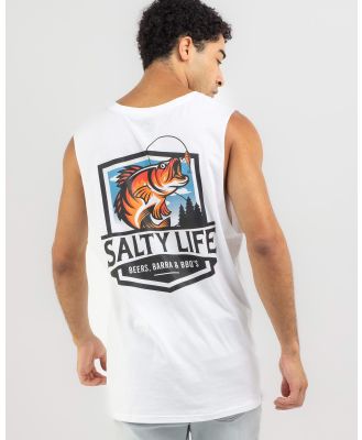 Salty Life Men's Three B's Muscle Tank Top in White