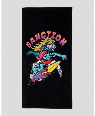 Sanction Boys' Rad Beach Towel in Black