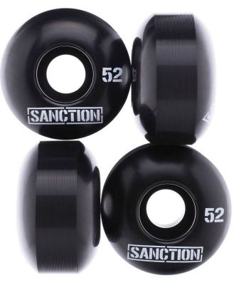 Sanction Plain Black Skateboard Wheel