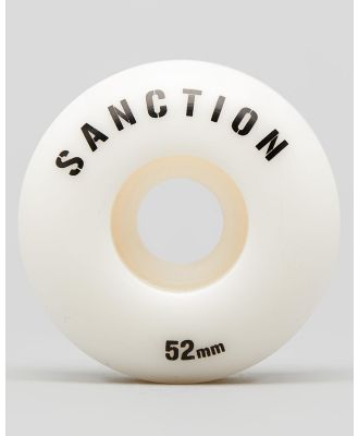 Sanction Plain White Skateboard Wheel