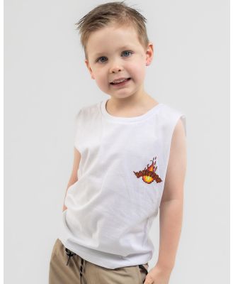 Sanction Toddlers' Jester Muscle Tank Top in White