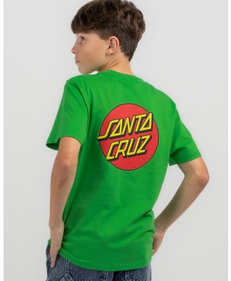 Santa Cruz Boys' Classic Dot Chest T-Shirt in Green