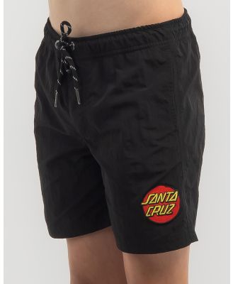 Santa Cruz Boys' Classic Dot Cruizer Beach Shorts in Black