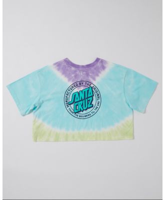 Santa Cruz Girls' Dot Redux Tie Dye T-Shirt in Blue