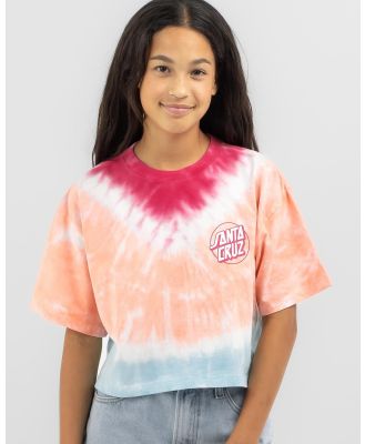 Santa Cruz Girls' Dot Redux Tie Dye T-Shirt in Pink