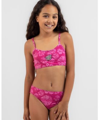 Santa Cruz Girls' Gradient Heart Dot Bikini Set in Pink