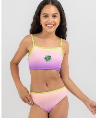 Santa Cruz Girls' Other Dot Tie Dye Bikini Set in Purple