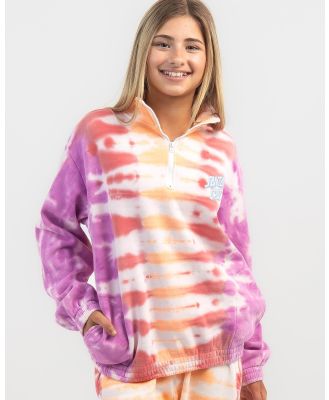 Santa Cruz Girls' Unicorn Stack Strip Sweatshirt in Pink