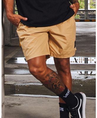 Santa Cruz Men's Mfg Cruzier Solid Elastic Waist Shorts in Brown