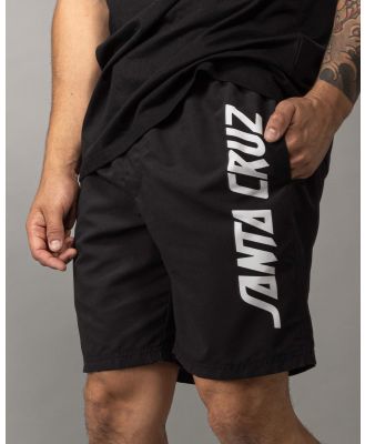 Santa Cruz Men's Toil Solid Strip Shorts in Black