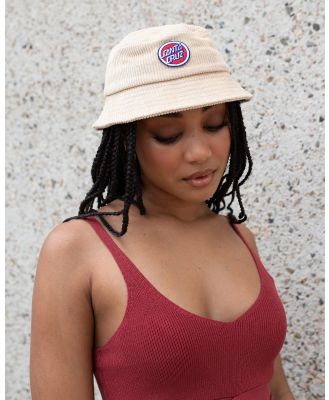 Santa Cruz Women's Retro Dot Patch Cord Bucket Hat in Natural