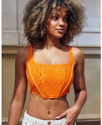 Secret Wishes Women's Shanni Corset Top Underwear in Orange
