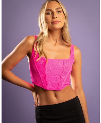 Secret Wishes Women's Shanni Corset Top Underwear in Pink