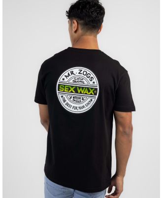 Sex Wax Men's Word Fade Green T-Shirt in Black