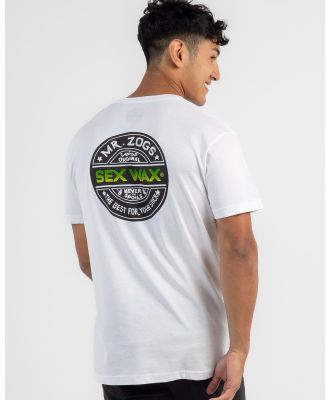 Sex Wax Men's Word Fade Green T-Shirt in White