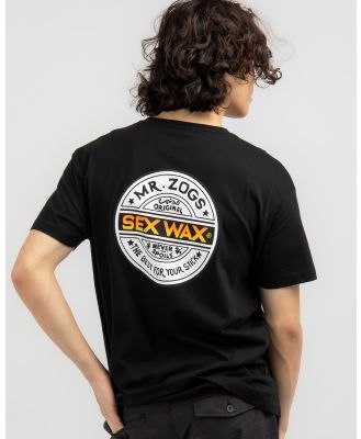 Sex Wax Men's Word Fade Orange T-Shirt in Black