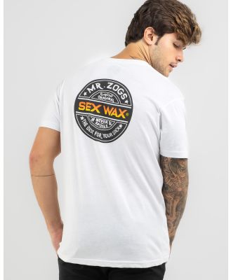 Sex Wax Men's Word Fade Orange T-Shirt in White