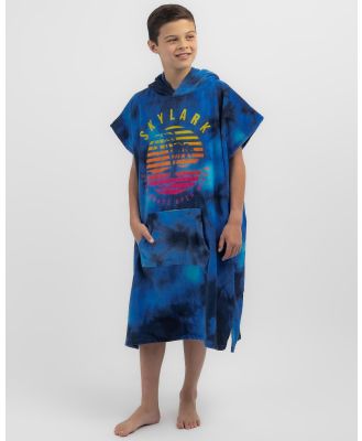 Skylark Boys' Diverse Hooded Towel in Blue