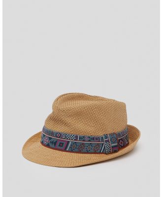 Skylark Men's Affirm Straw Fedora Hat in Natural