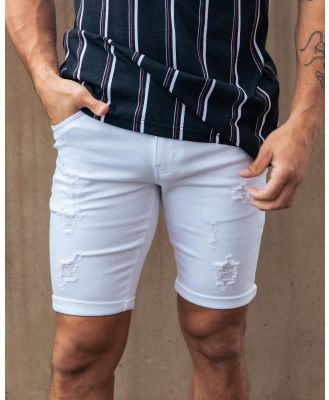 Skylark Men's Assurance Denim Shorts in White