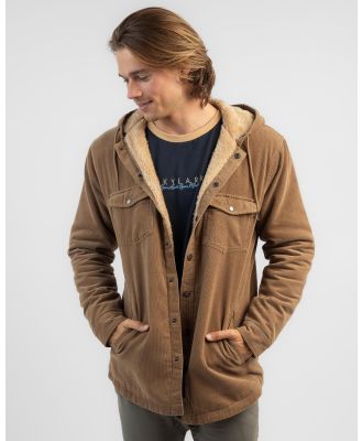 Skylark Men's Baltica Long Sleeve Hooded Shirt in Brown
