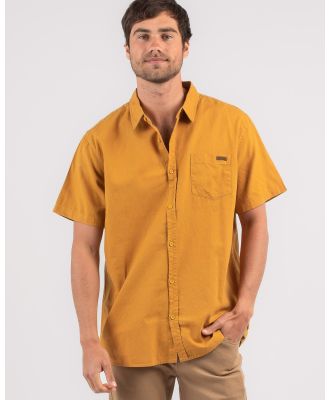 Skylark Men's Hemp Short Sleeve Shirt in Yellow