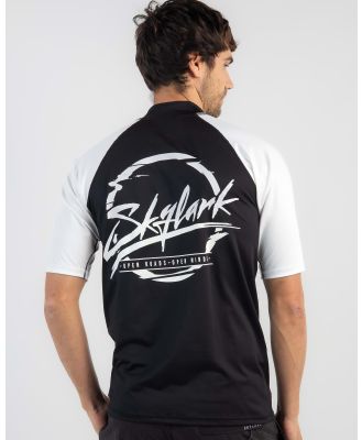 Skylark Men's Recurrance Short Sleeve Rash Vest in Black