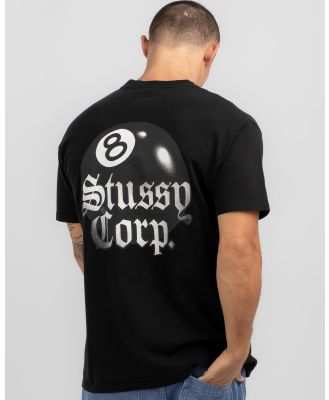 Stussy Men's 8 Ball Corp T-Shirt in Black