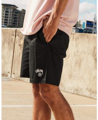 Stussy Men's Basic Stock Beach Shorts in Black