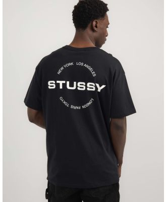 Stussy Men's City Circle T-Shirt in Black