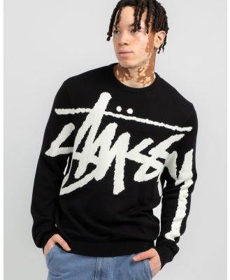 Stussy Men's Stock Knit Sweatshirt in Black