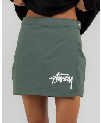 Stussy Women's Graffiti Wrap Skirt in Green
