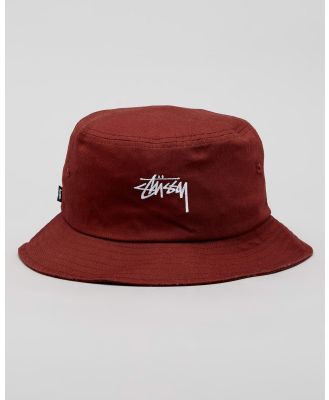 Stussy Women's Stock Bucket Hat in Red
