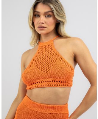 Thanne Women's Dominique Crochet Top in Orange