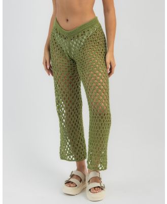 Thanne Women's Riley Crochet Pants in Green