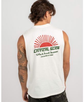 The Critical Slide Society Men's Rising Sun Muscle Tank Top in White