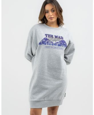 The Mad Hueys Women's Frosty Tips Crew Dress in Grey