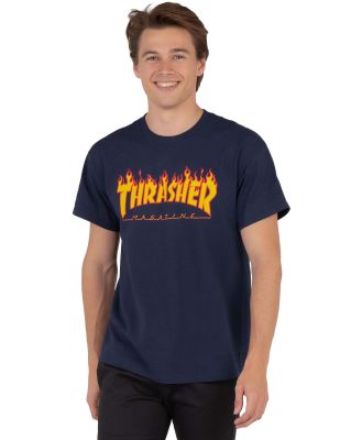 Thrasher Men's Flame T-Shirt in Navy