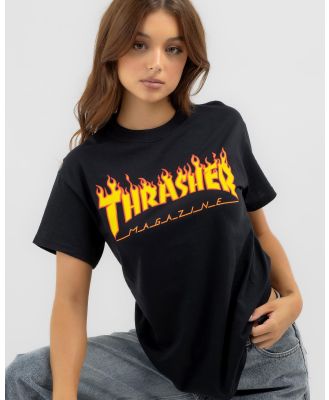 Thrasher Women's Flame T-Shirt in Black