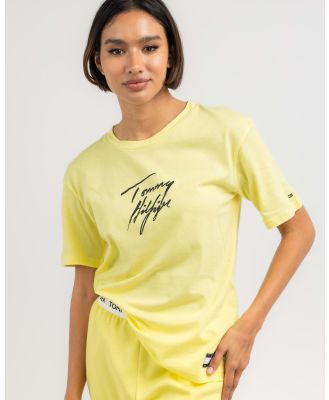 Tommy Hilfiger Women's Tommy 85 Logo T-Shirt in Yellow