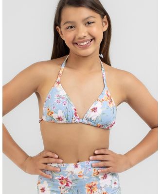 Topanga Girls' Aloha Triangle Bikini Set in Blue
