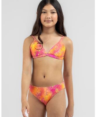 Topanga Girls' Sunshine Triangle Bikini Set in Pink