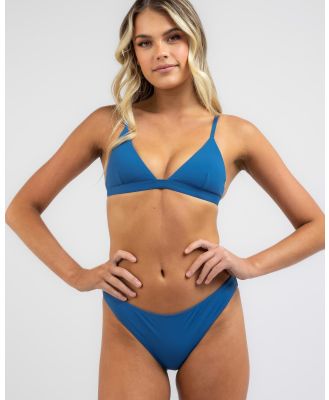 Topanga Women's Gigi Fixed Triangle Bikini Top in Blue
