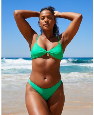 Topanga Women's Kenny Twist Bralette Bikini Top in Green