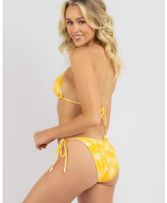 Topanga Women's Lucy High Cut Tie Bikini Bottom in Yellow