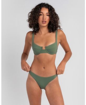 Topanga Women's Maria High Cut Bikini Bottom in Green