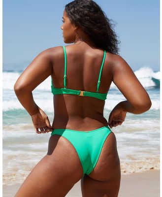 Topanga Women's Piper High Cut Bikini Bottom in Green