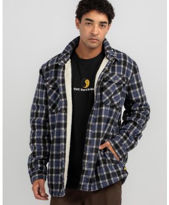 Town & Country Surf Designs Men's Canyon Sherpa Flannel Shirt in Blue