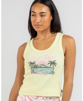 Town & Country Surf Designs Women's Island Time Singlet Top in Yellow