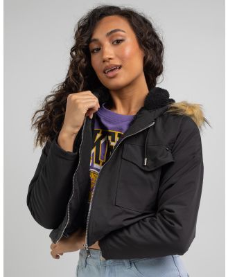 Used Women's Luxe Hooded Jacket in Black